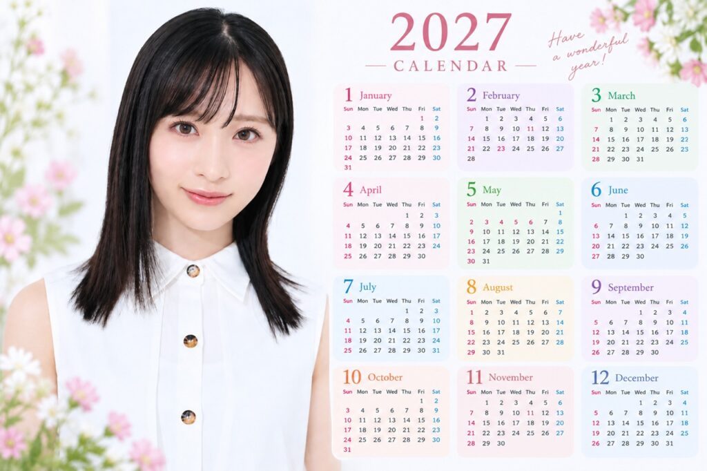 小栗有以(AKB48)、2027年カレンダー発売決定！ 自然体の魅力を詰め込ん